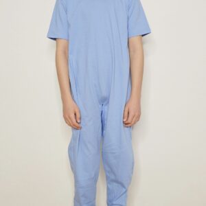 kombinezon adaptacyjny niebieski krótki rękaw